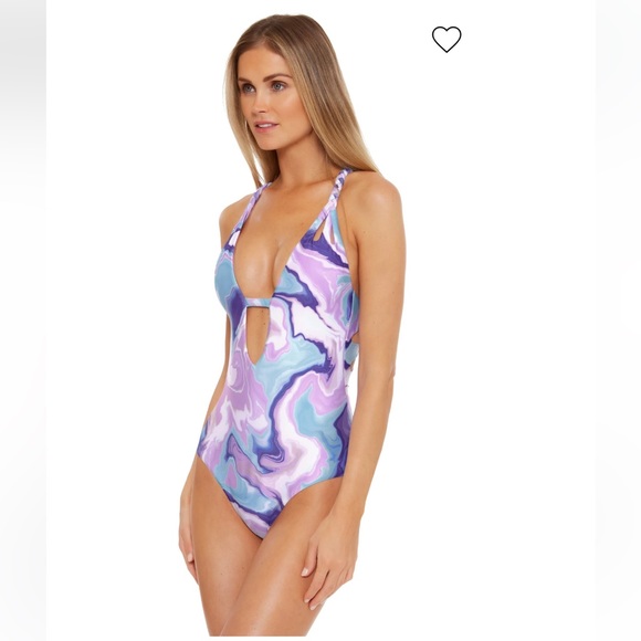 NWT BECCA BY REBECCA VIRTUE Skylar Plunge One Piece Swimsuit - Picture 5 of 13